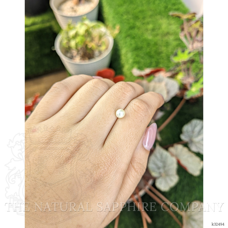 1.15 Ct. Cream with Silver Overtone Akoya Pearl from China