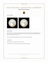 1.20 Ct. Cream with Silver Overtone Akoya Pearl from China Appraisal