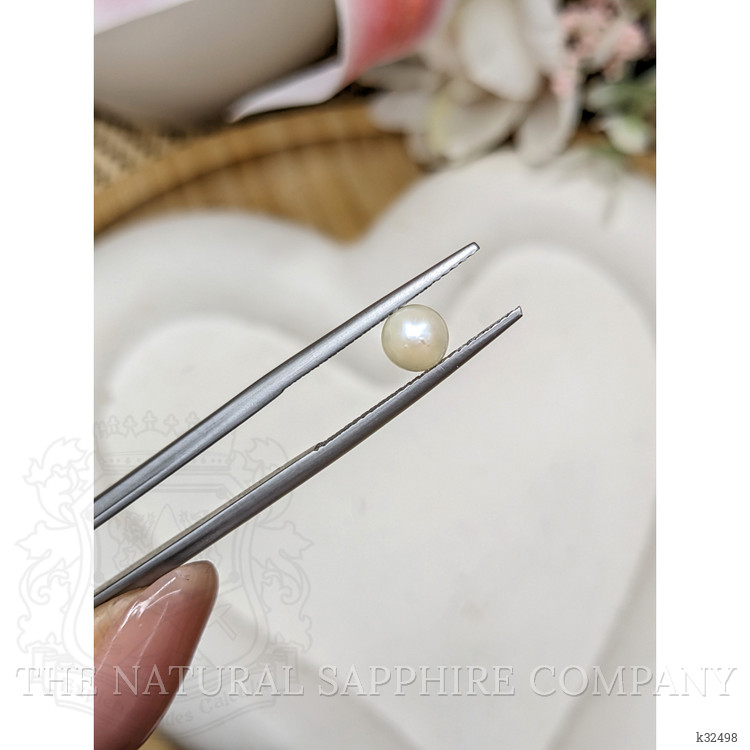 1.20 Ct. Cream with Silver Overtone Akoya Pearl from China