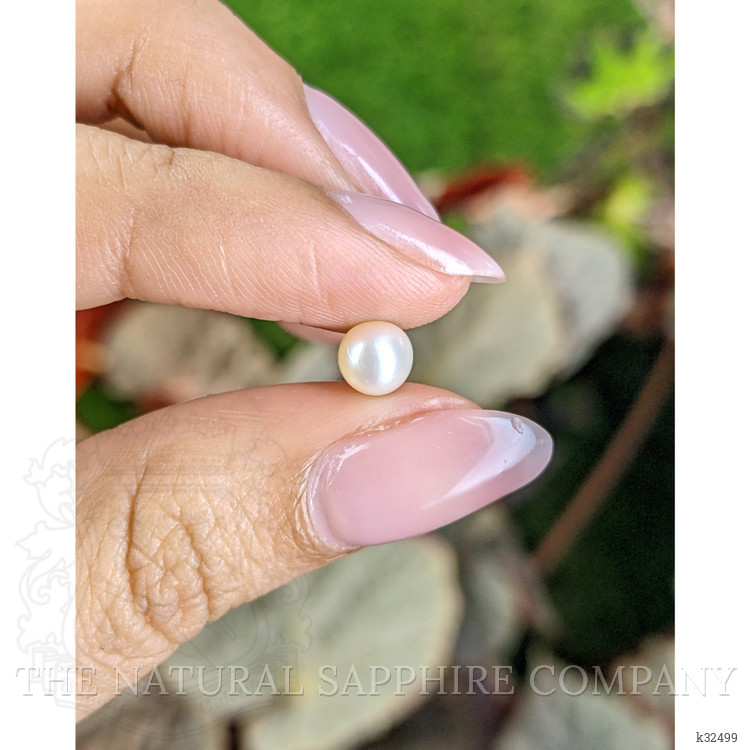 1.30 Ct. Cream with Silver Overtone Akoya Pearl from China