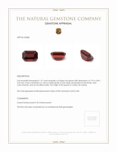 1.57 Ct. Garnet from Ceylon (Sri Lanka) Appraisal