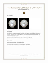1.24 Ct. Cream with Silver Overtone Akoya Pearl from China Appraisal