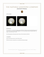 1.32 Ct. Cream with Silver Overtone Akoya Pearl from China Appraisal