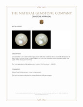 1.24 Ct. Cream with Silver Overtone Akoya Pearl from China Appraisal