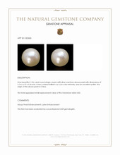 1.34 Ct. Cream with Silver Overtone Akoya Pearl from China Appraisal