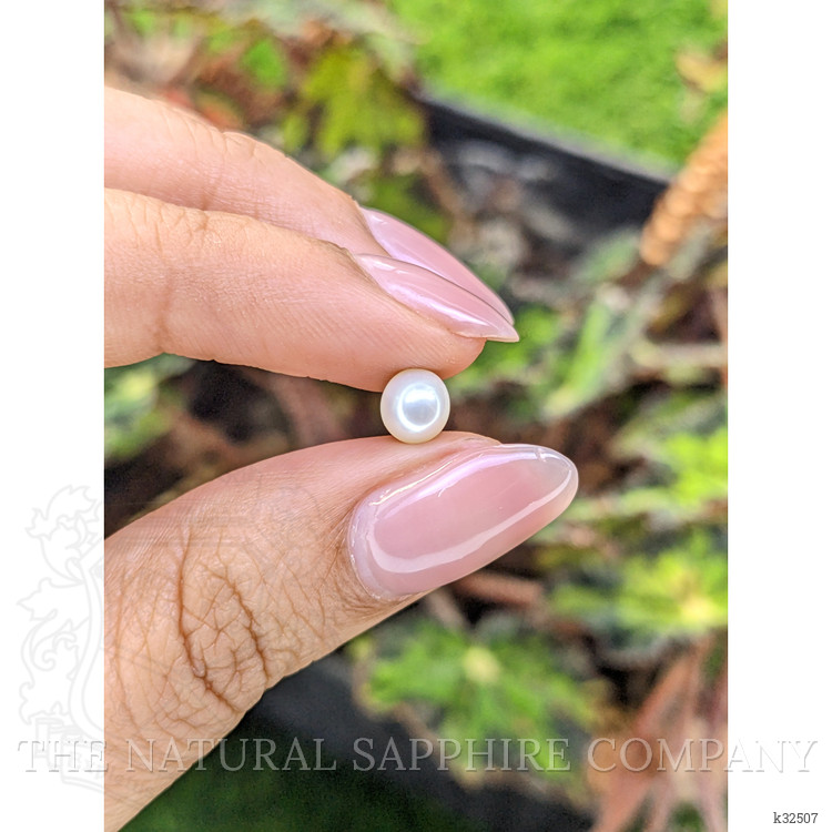 1.28 Ct. Cream with Silver Overtone Akoya Pearl from China