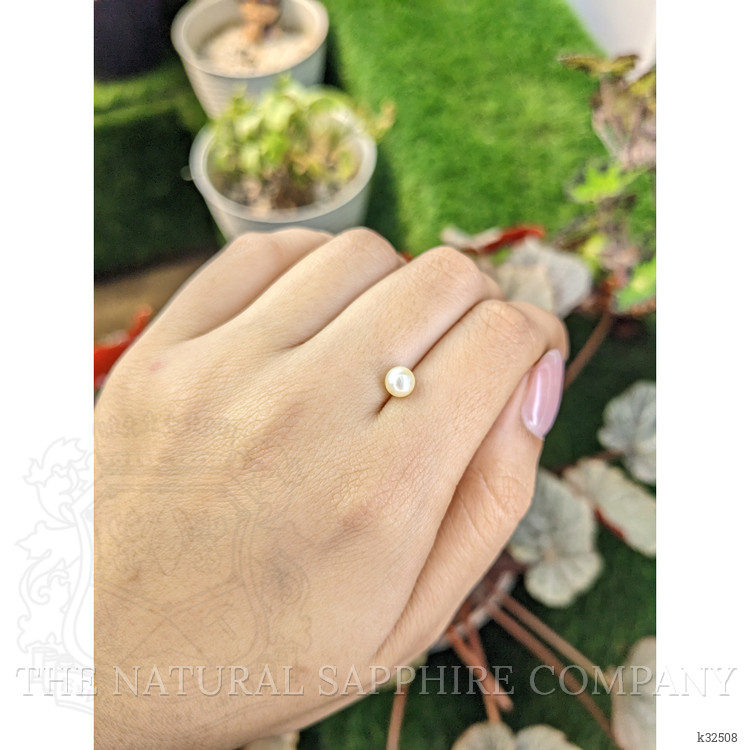 1.18 Ct. Cream with Silver Overtone Akoya Pearl from China