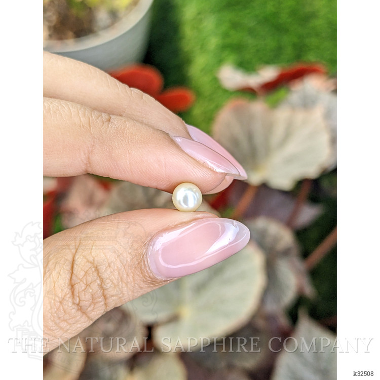 1.18 Ct. Cream with Silver Overtone Akoya Pearl from China