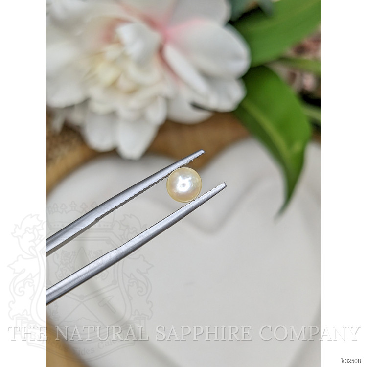 1.18 Ct. Cream with Silver Overtone Akoya Pearl from China