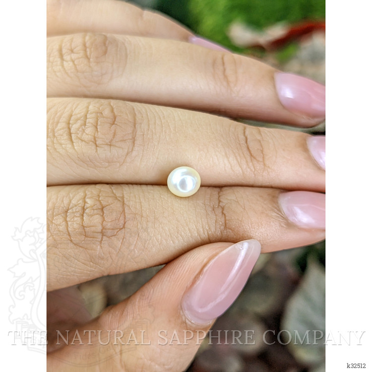 1.28 Ct. Cream with Silver Overtone Akoya Pearl from China