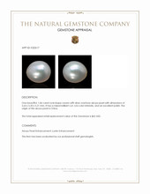 1.06 Ct. Cream with Silver Overtone Akoya Pearl from China Appraisal
