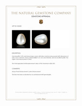 0.90 Ct. Cream with Silver Overtone Akoya Pearl from China Appraisal