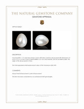1.13 Ct. Cream with Silver Overtone Akoya Pearl from China Appraisal