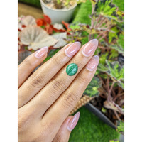 4.73 Ct. Cabochon Malachite from Russia Life Style