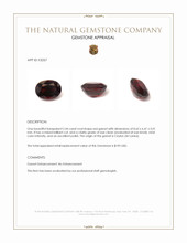 2.44 Ct. Red Garnet from Ceylon (Sri Lanka) Appraisal