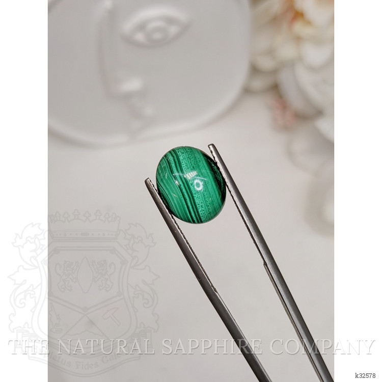 4.93 Ct. Cabochon Malachite from Russia