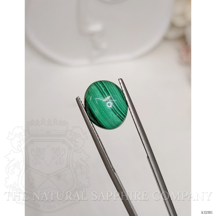 4.84 Ct. Cabochon Malachite from Russia
