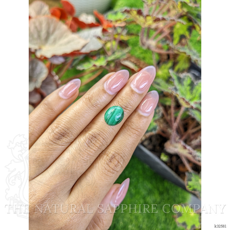 4.84 Ct. Cabochon Malachite from Russia