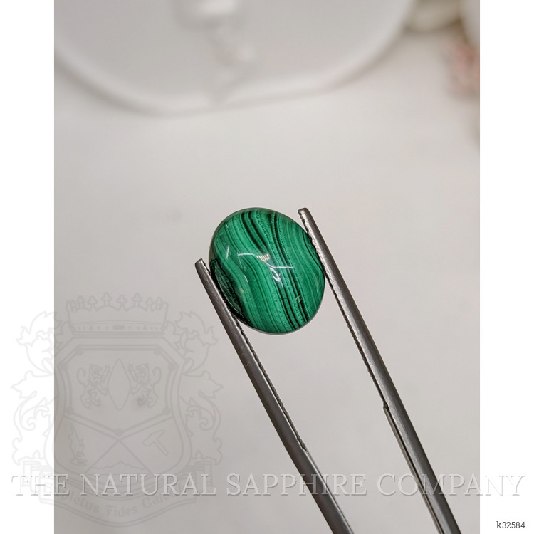 4.67 Ct. Cabochon Malachite from Russia