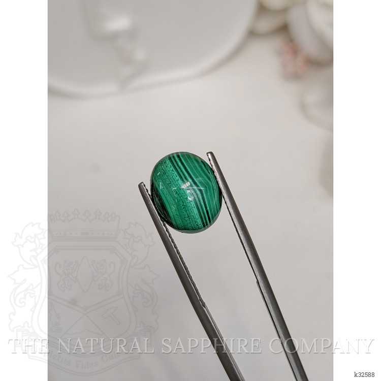 5.14 Ct. Cabochon Malachite from Russia