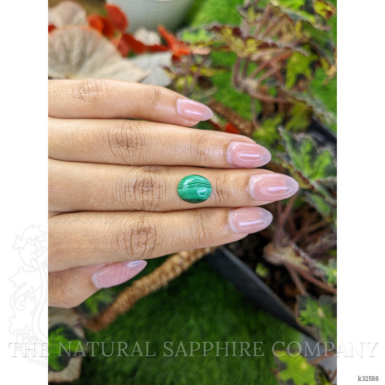 5.14 Ct. Cabochon Malachite from Russia