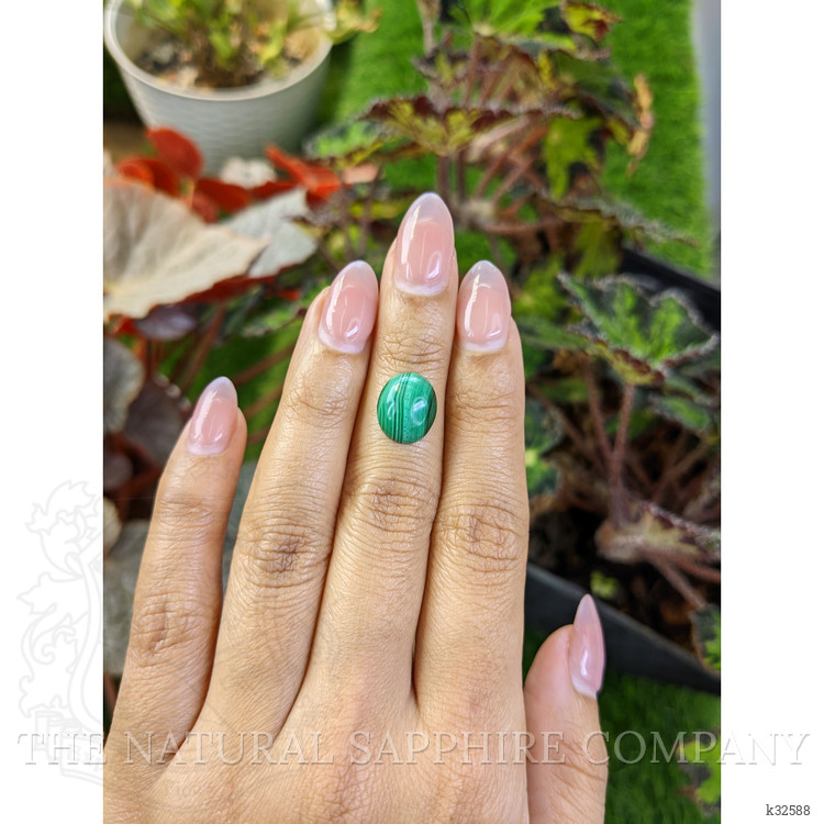 5.14 Ct. Cabochon Malachite from Russia