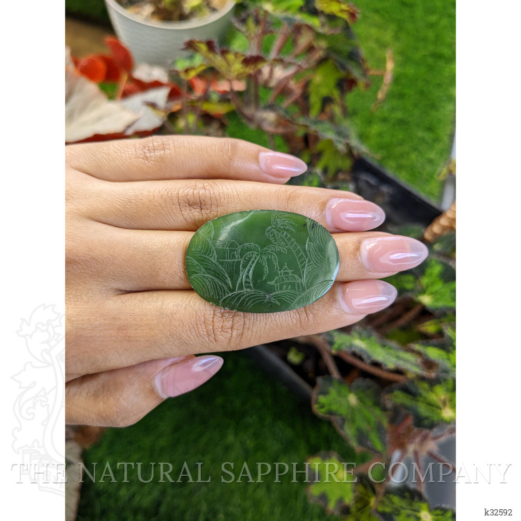 36.81 Ct. Green Jade from Burma (Myanmar)