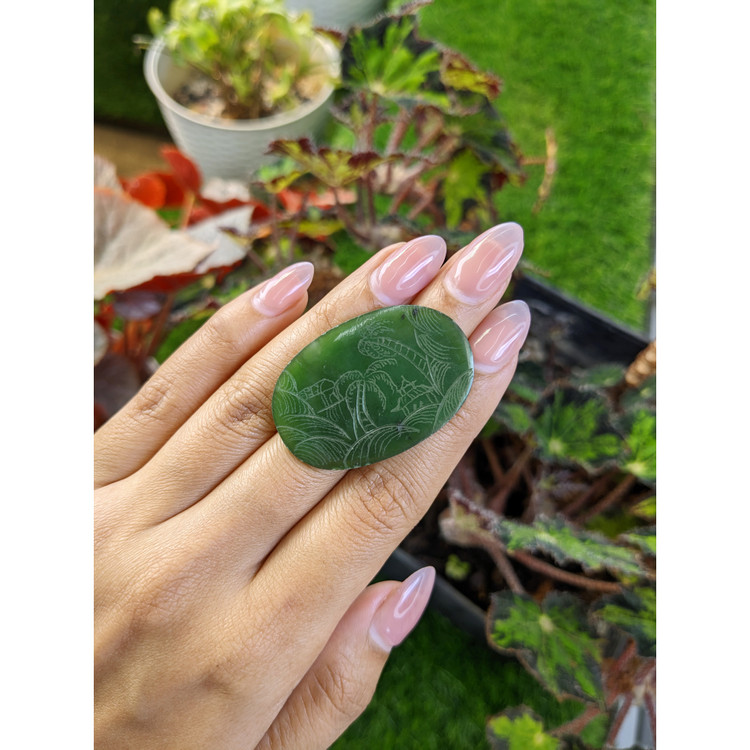 36.81 Ct. Green Jade from Burma (Myanmar)