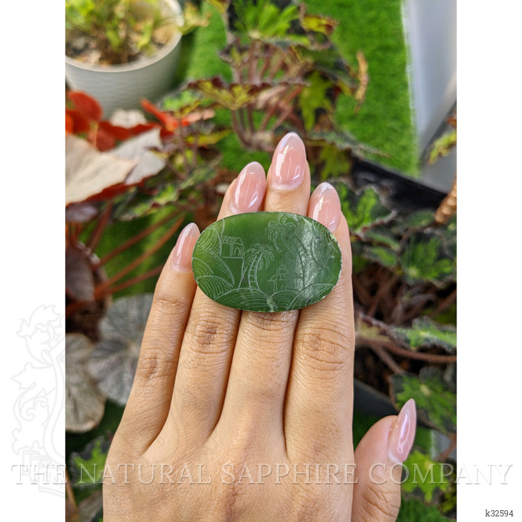 41.40 Ct. Green Jade from China