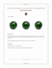 14.90 Ct. Green Jade from Burma (Myanmar) Appraisal