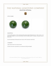 13.20 Ct. Green Jade from Burma (Myanmar) Appraisal