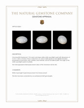 7.78 Ct. White Cabochon White Opal (Light Opal) from Australia Appraisal