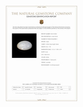 7.78 Ct. White Cabochon White Opal (Light Opal) from Australia Scan Report
