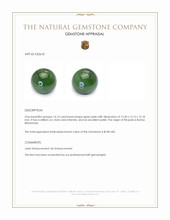 14.14 Ct. Green Jade from Burma (Myanmar) Appraisal