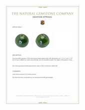 12.83 Ct. Green Jade from China Appraisal