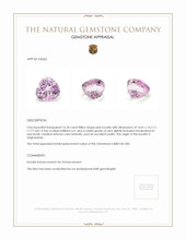 16.24 Ct. Kunzite from Afghanistan Appraisal