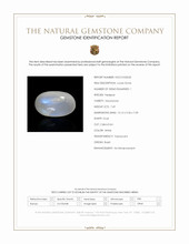 7.69 Ct. White Cabochon Moonstone from Brazil Scan Report
