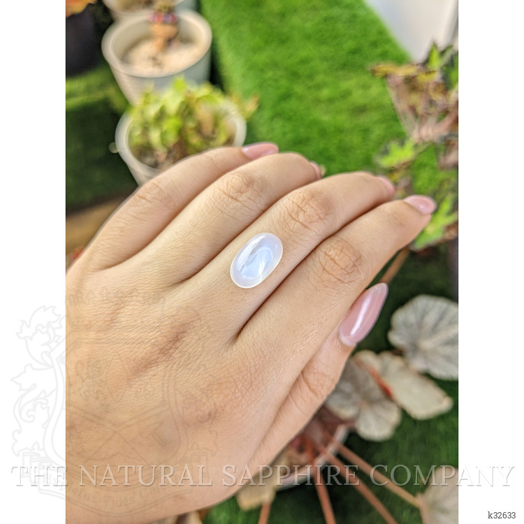 7.69 Ct. White Cabochon Moonstone from Brazil