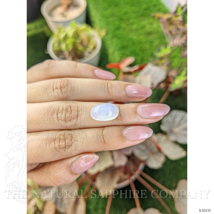 7.69 Ct. White Cabochon Moonstone from Brazil