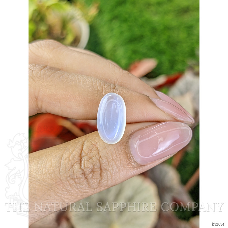 6.46 Ct. White Cabochon Moonstone from Brazil