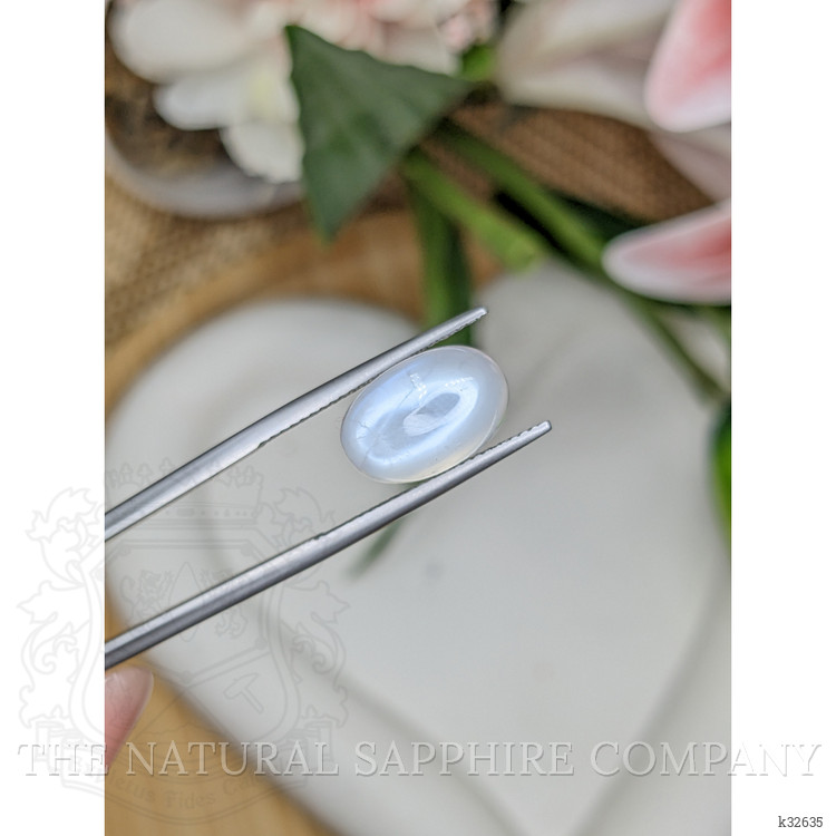 6.78 Ct. White Cabochon Moonstone from Brazil