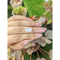6.78 Ct. White Cabochon Moonstone from Brazil Life Style