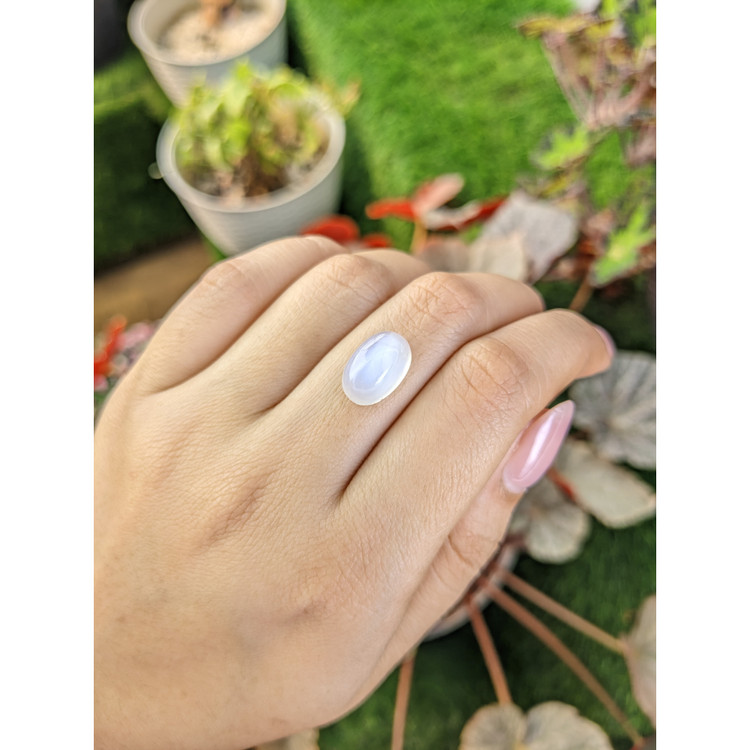 6.78 Ct. White Cabochon Moonstone from Brazil