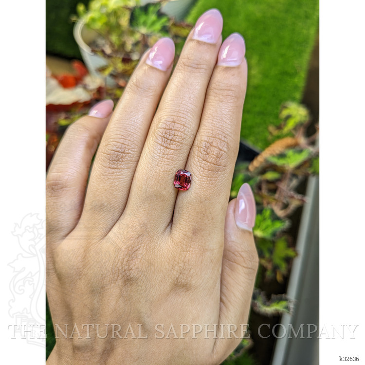 1.20 Ct. Red Rhodolite Garnet from Ceylon (Sri Lanka)