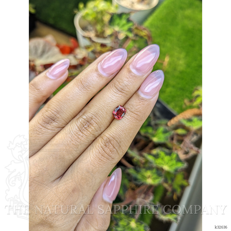 1.20 Ct. Red Rhodolite Garnet from Ceylon (Sri Lanka)