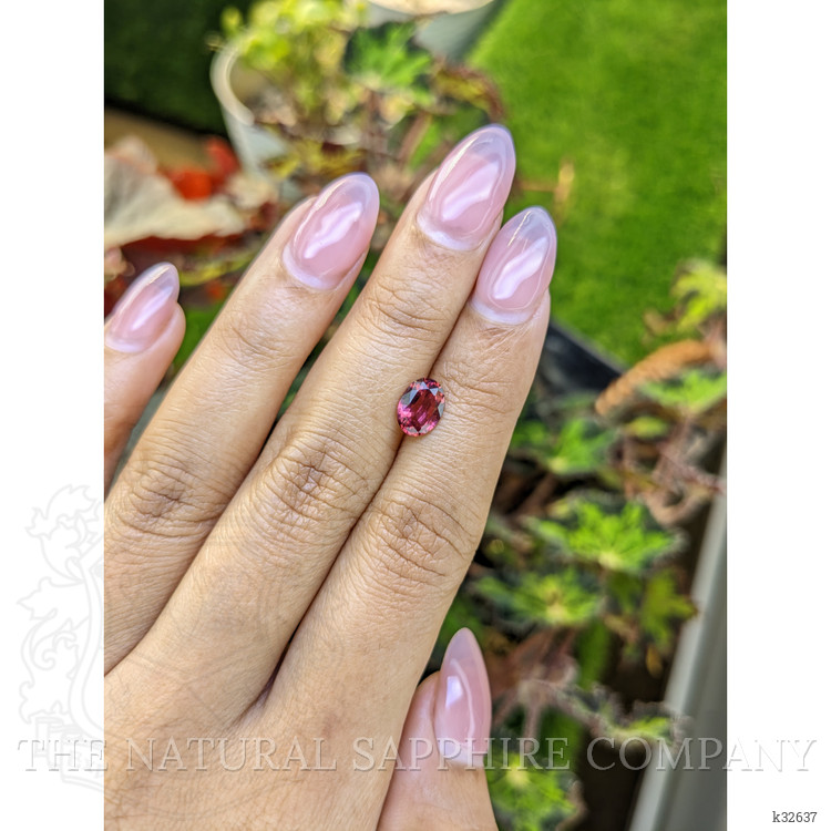 1.29 Ct. Purplish Pink Rhodolite Garnet from Ceylon (Sri Lanka)