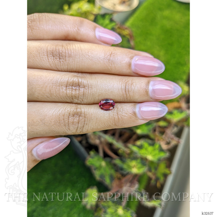 1.29 Ct. Purplish Pink Rhodolite Garnet from Ceylon (Sri Lanka)