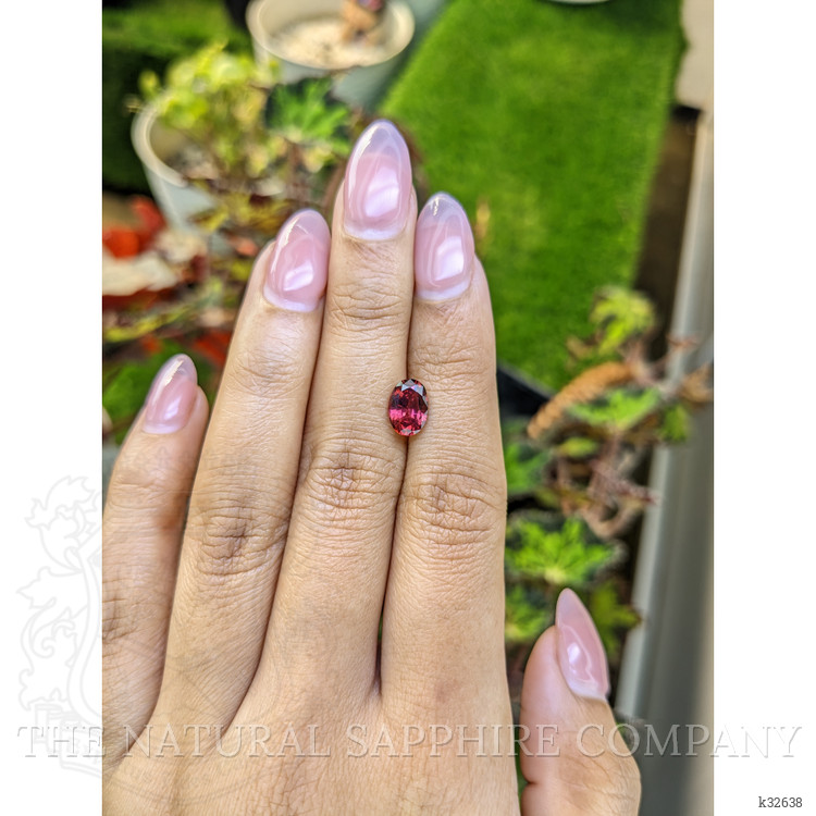 1.53 Ct. Red Rhodolite Garnet from Ceylon (Sri Lanka)