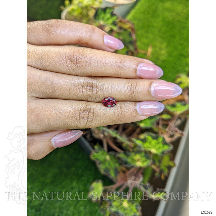 1.53 Ct. Red Rhodolite Garnet from Ceylon (Sri Lanka)