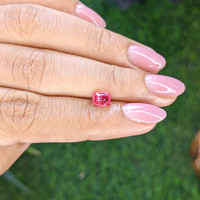 1.04 Ct. Reddish Pink Cabochon Spinel from Tanzania Life Style